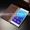 Factory Price Lichee Grain Phone case For Sony Xperia Z4 Genuine Wallet leather flip case with Card Slots