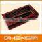 Custom Black Leather Pen Box with PVC Window