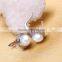 8-9mm AAA Freshwater 925 Silver Button Pearl Earrings