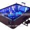 2016 Factory newest top selling luxury massage hot tub with 2 loungers / spa air blower spa rectangular hot spa tub