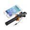 Wired monopod selfie stick headphone cable control With Mirror for Samsung iPhone
