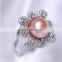Wholesale Charm engagement ring /Silver Pearl Rings