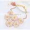 New European Style Flower Choker Collar Vintage Pendant Statement Necklace for Women