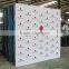 4x3 straight pop-up display with fabric graphic and 2pcs metal bases
