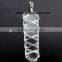 Crystal Quartz Chakra Flat Stick Pendant : Wholesale Gemstone Chakra Pendants From India For Sell