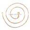 Gold plated rolo chain 17inch W clasps necklace chain for women men