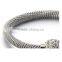 2016 Summer europe stainless steel silver wire bracelet women magnetic crystal bangle jewelry