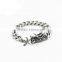 Dragon head Italy figaro cuban curb chain bracelet
