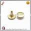 Double Cap Brass Garments Rivet For Garments