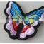 Hot selling iron on embroidery Butterfly logo patches for garments
