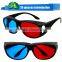 Kawachi Professional Resin Frame 3D Glasses Anaglyph Glasses for Movie Game-Red & Cyan