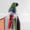 Garden Decoration Metal Art Animals Decorative Animal Figurines Plush Bird Parrot Craft