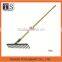 Hot garden hand Steel rake R with long handle for sale