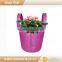 indoors and round garden flower pot and plant pot
