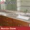 Newstar quartz stone one piece bathroom sink and countertop