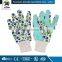 JX68C312 Wholesale Safety Seamless PVC dotted drill cotton garden gloves