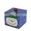 plastic Christams gift music box , decoration box with snow mand and christmas tree inside