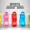 OEM stock factory wholesale Different color refillable bpa free round PCTG sport 420ml 600nl sport bottle plastic water bottle