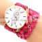 2017 luxury charming decoration watch Fashion Girl pearl wristwatch lady handmade bracelet