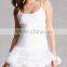 Clothing fashion White mini tulle ruffled tutu skirt Ruffled Tulle Petticoat Dress