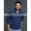 Custom Autumn 100% cotton kint pullover casual jumper half zip up hoodies men