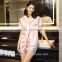 100% cotton sexy pajamas for women fabric for pajamas short sleeve women pajamas