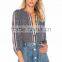 long sleeve printed design women blouse chiffon shirt designer blouse patterns