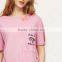 Wholesale women t-shirt loose woman clothing embroidery t-shirt