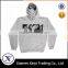 Low Price Custom Printed Fleece Heavy Cotton Fashion Gray Hooded Sweatshirt