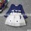 2016 Year Autumn And Winter Printed Long Sleeve Girls Deess Fashion Kids Dress