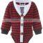 Black and write stripe organic cotton winner wear long sleeve wholesale happy newborn baby boy clothing with button