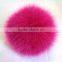 Myfur Navy Blue Dyed Customized Hat Accessory Fox Body Fur Pom Poms