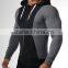 Custom Your Own Design Full Zip Hoodie Mens Contrast Stitching Hoodie Gym Wear Hoodie Men
