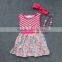 girls summer dress 2-7t available baby kids hot pink flower high low dress with matching headband and necklace set