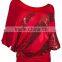 female shirt summer short sleeve sequin Asymmetry women tops S6310011