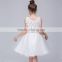 Kids Trendy Clothing Baby Floral Appliqued Frock Design Little Girl Bridal Dress