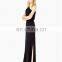 china fashion one shoulder black ladies long evening party wear gown with belt