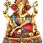 Lord Ganesh Ganesha Ganapati Brass Statue Hindu Success Lucky Wealth Turquoise Lotus Ganesha Religious Idol Lord of Success art