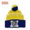 2017 Custom Colorful Pom Pom Knit Hat With Ball Top