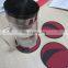 2016 heatproof pvc coaster for coffee mat with changing color
