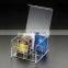 Customized dull polish acrylic box with revolving lid