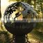 Wood Burning Outdoor Metal World Fire Sphere Globe With Metal Stand Base