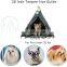 Pet Teepee House Indian Tents Wood Canvas Teepee Fold Away Pet Tent Furniture Cat Bed