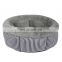 Cushion washable luxury linen material round dog bed
