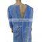 Non Woven Sterilization Surgical Gown Blue Knitted Cuff Disposable Surgery Surgical Gown