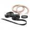 Hot Selling  Wooden Gymnastics Ring For Adjustment Of Shoulder Strap Strength Fitness Training Gymnastics Dip Ring
