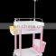 New design medical mobile IV treatment ABS trolley for nursing use