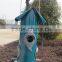 Garden metal house shape hanging bird feeders