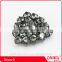 dark grey rhinestone decorated sewing type brooch for cappa and coats