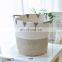 Freestanding Commercial Carrying Dirty Clothes Hand Woven Mesh Rope Cotton Laundry Basket